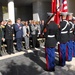 U.S. Ambassador to Tunisia Gordon Gray, Vice Adm. Harry B. Harris Jr., commander of the U.S. 6th Fleet, and Col. John E. Chere Jr., Defense Attaché, render honors during the Veterans Day wreath-laying ceremony honoring American veterans at the North Afric