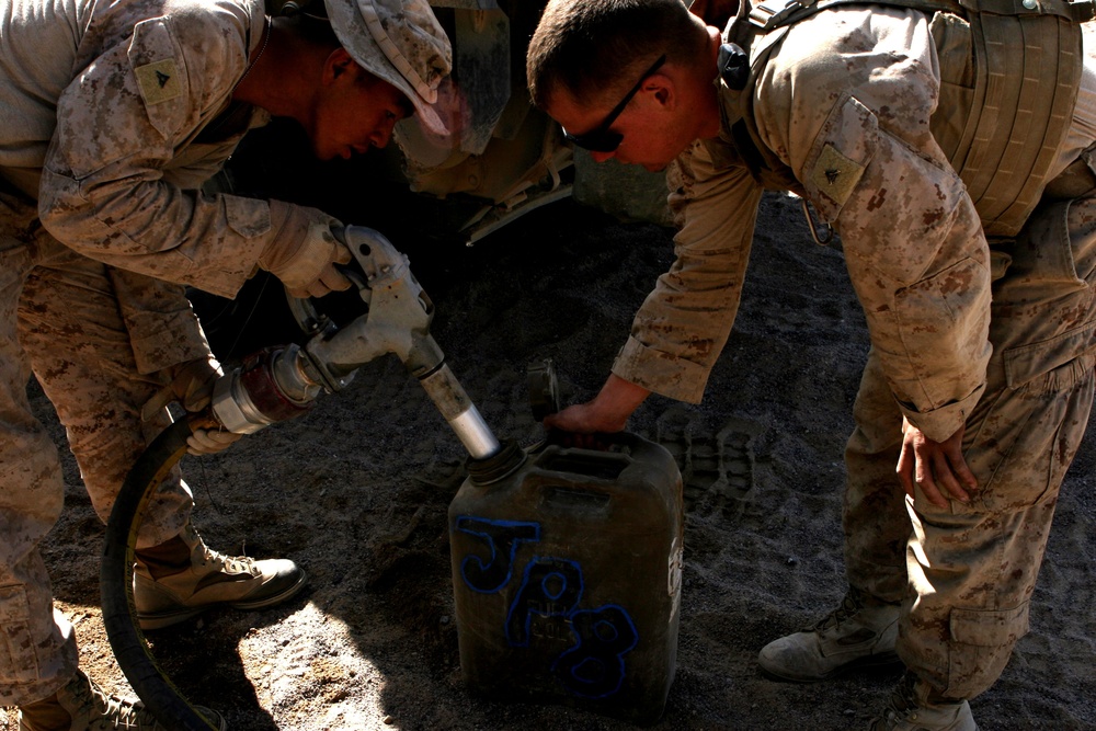 Marines provide logistics support to coalition forces during Operation Steel Dawn II