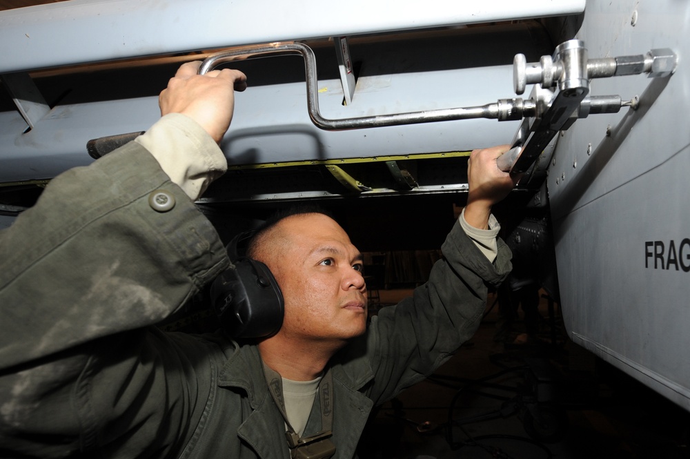 451st AMXS late night maintainers