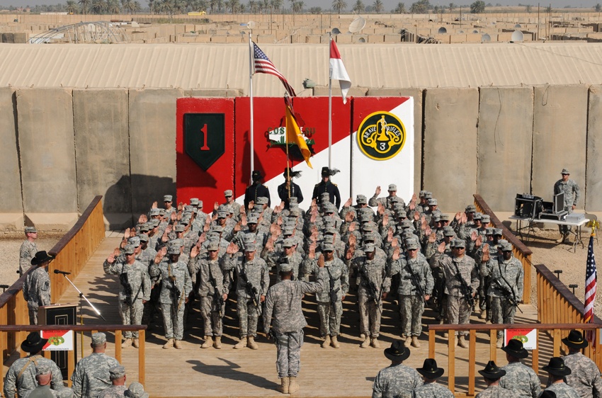 'Veterans' re-enlist on Veterans Day 3rd Armored Cavalry Regiment conducts mass re-enlistment