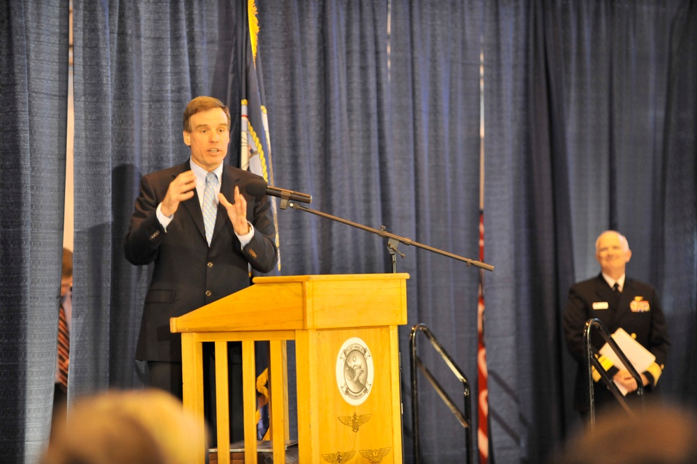 Senator Mark Warner speaks to at CONA celebration