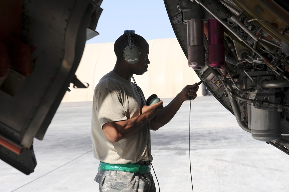 Mobility Airman profile: Joint Base MDL staff sergeant maintains KC-10 engines at Southwest Asia outpost