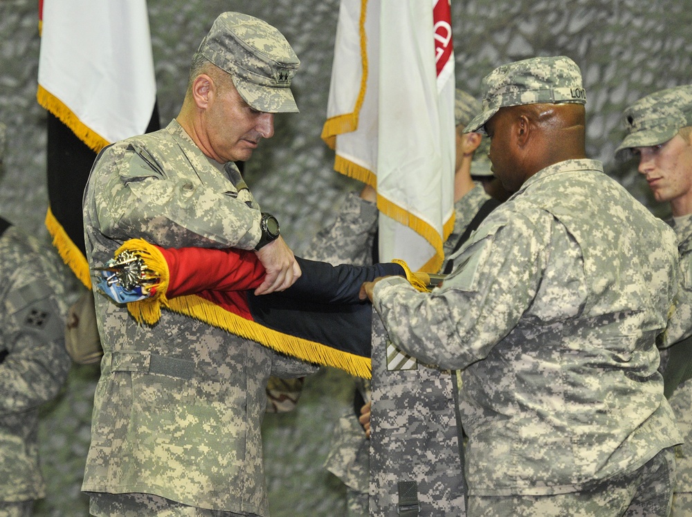 Task Force Marne cases colors, Task Force Ironhorse takes lead in northern Iraq
