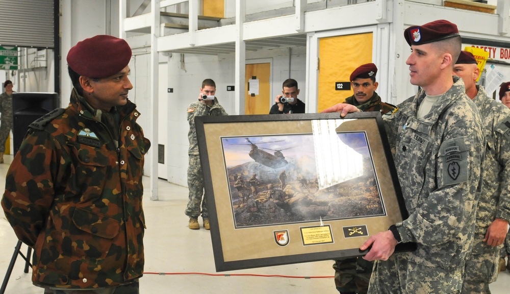 US Army Alaska, Indian army soldiers exchange jump wings during Yudh Abhyas 2010