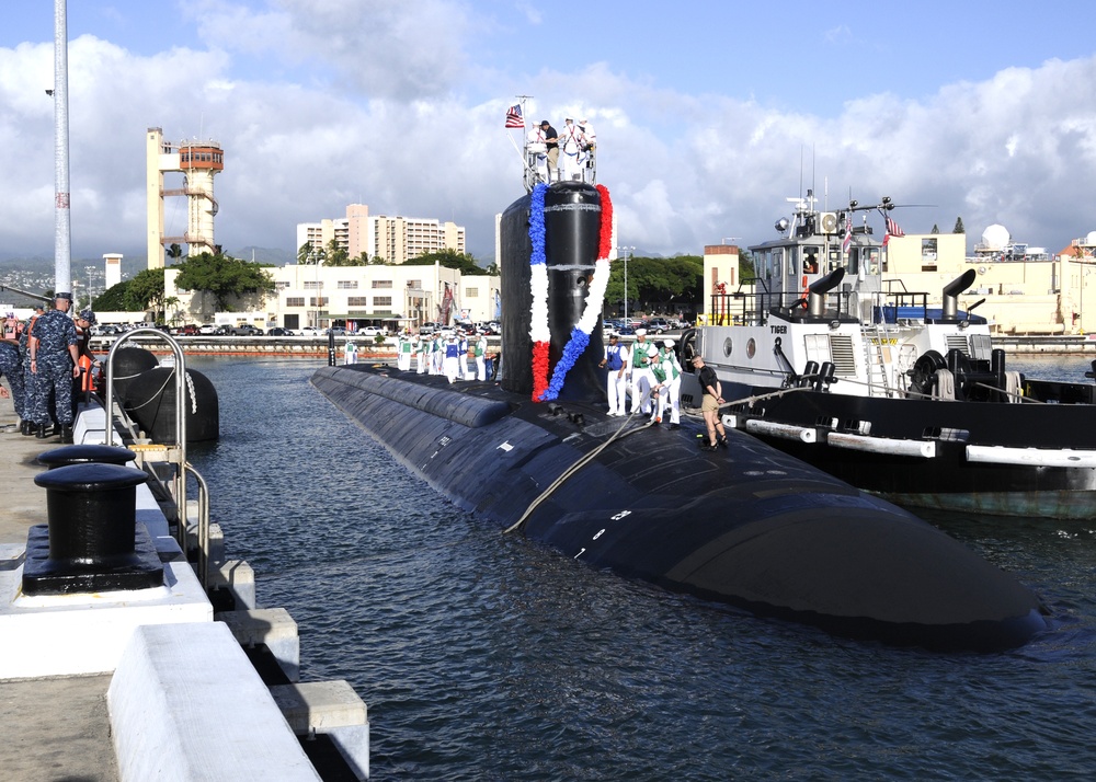 USS North Carolina in Pearl Harbor