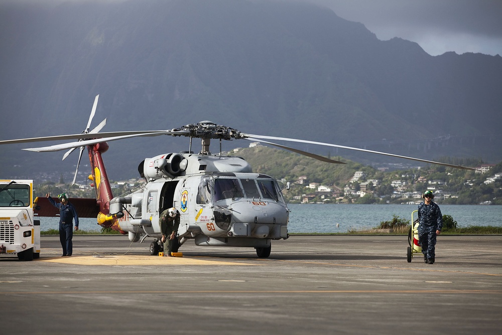 HSL-37 Seahawk helicopter makes its final flight