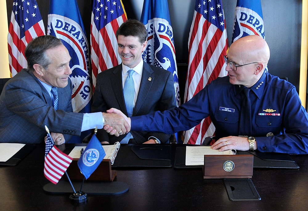 USCG, ICE, CBP charter signing