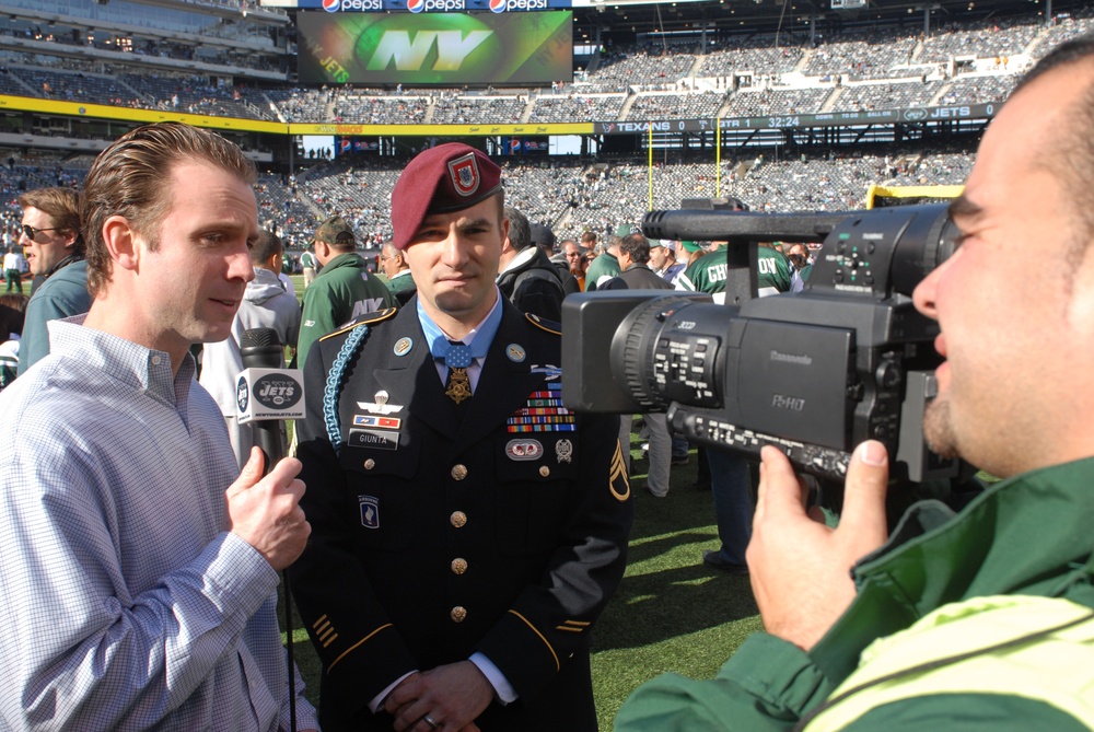 Medal of Honor Recipient Honored at Jets Game