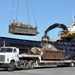 Scrap metal being loaded