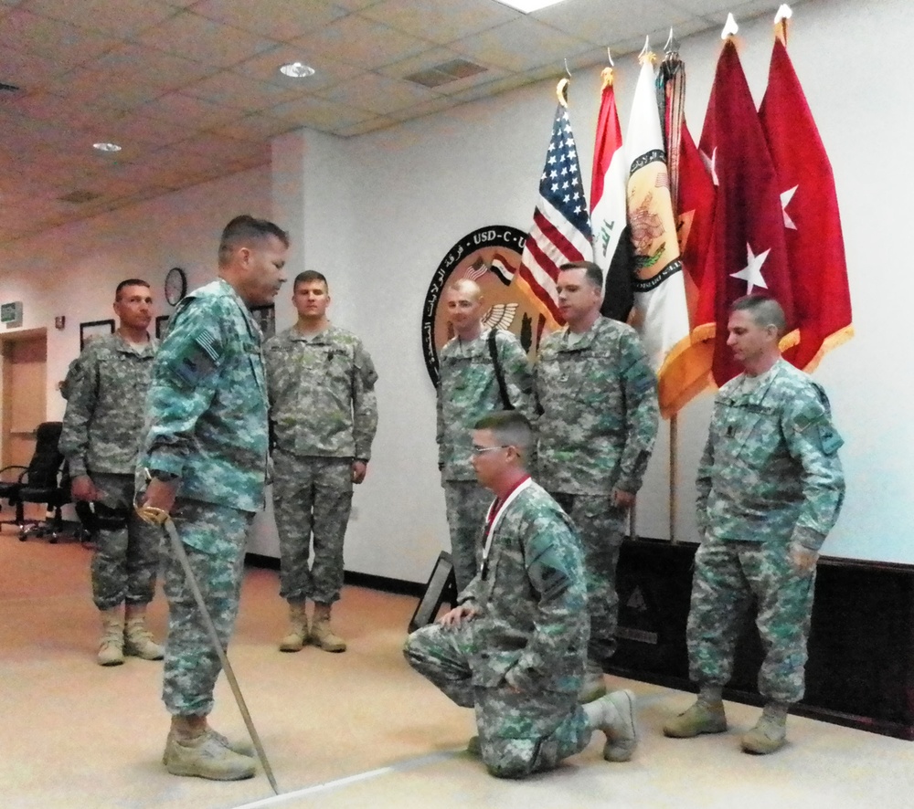 1st Armored Division Soldier receives elite tanker honor