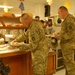 Soldiers eat thanksgiving