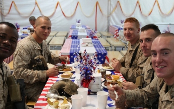 Thanksgiving aboard Camp Leatherneck