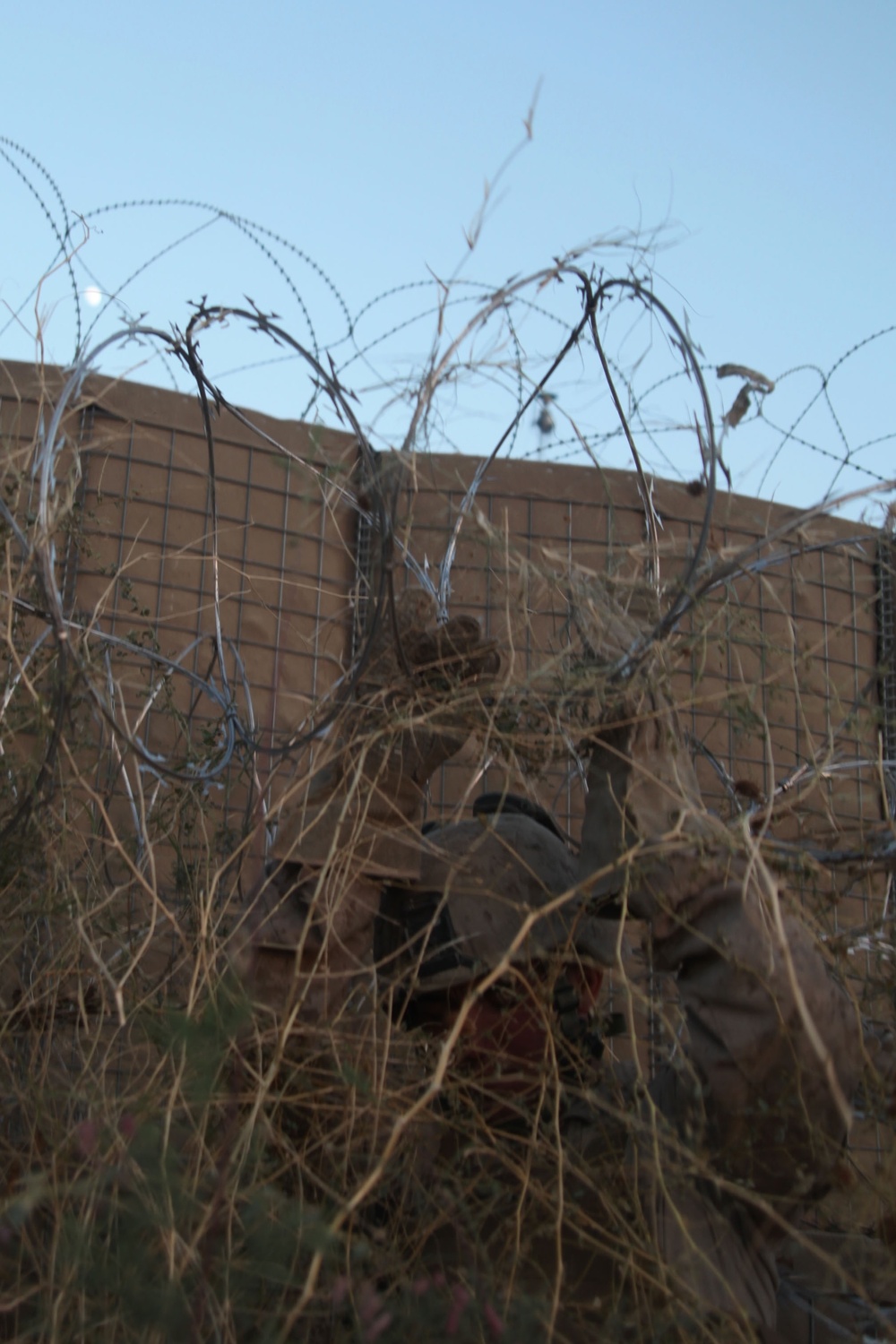 Combat engineers clear area for vehicle checkpoint