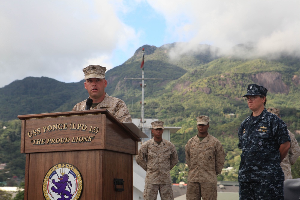 Marine Corps Birthday aboard USS Ponce