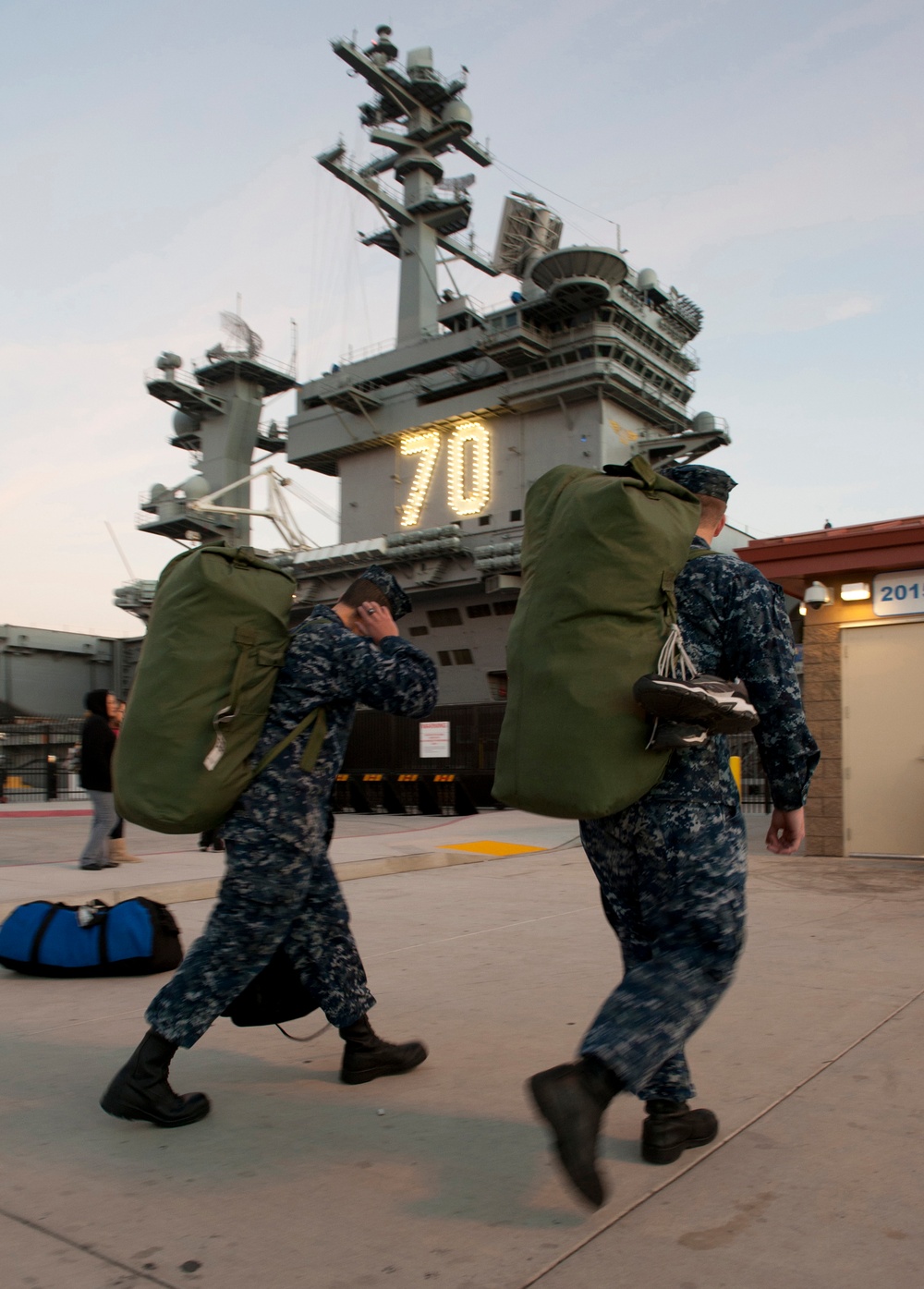 USS Carl Vinson departs