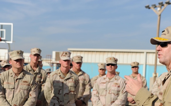 Vice Admiral Parker visits Camp Patriot