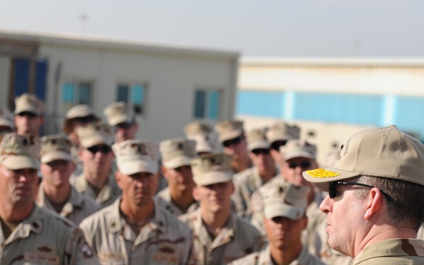 Vice Admiral Parker visits Camp Patriot