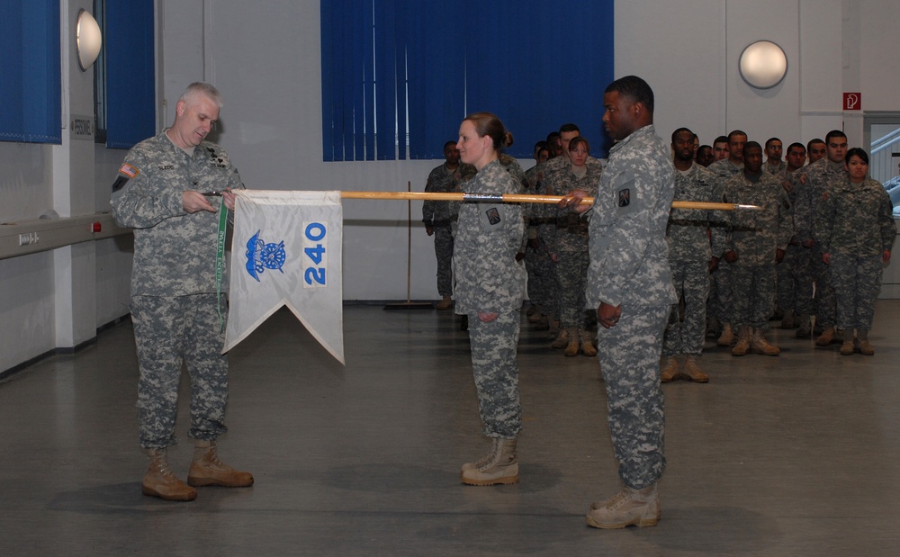 240th QM Company awarded the Army Safety Excellence Streamer