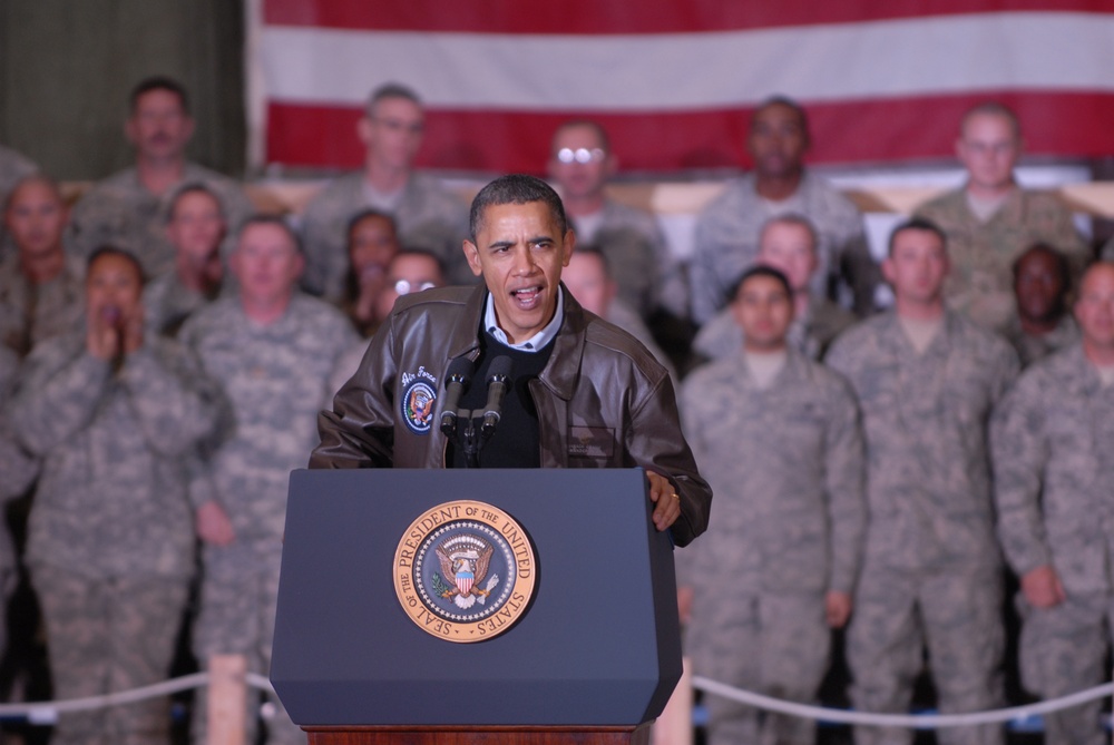 President Obama makes surprise visit to Bagram Air Field