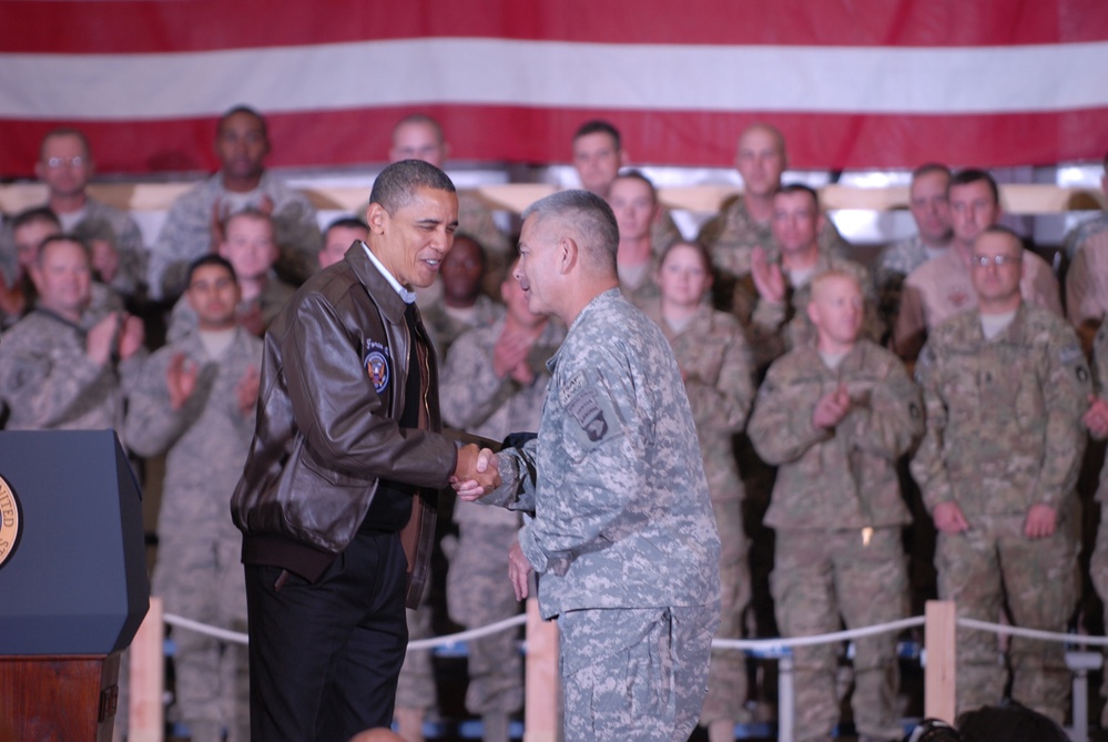 President Obama makes surprise visit to Bagram Air Field