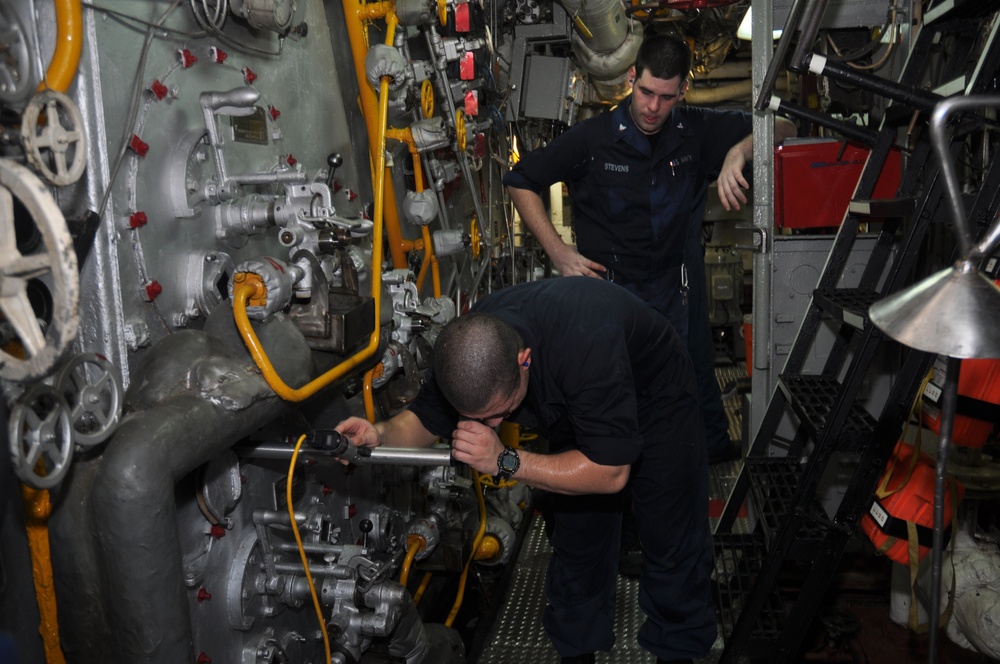 USS Ponce Boiler Maintenance