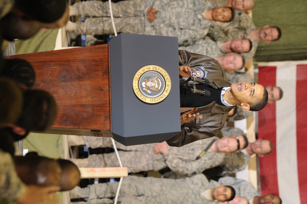 President Obama makes surprise visit to Bagram Airfield