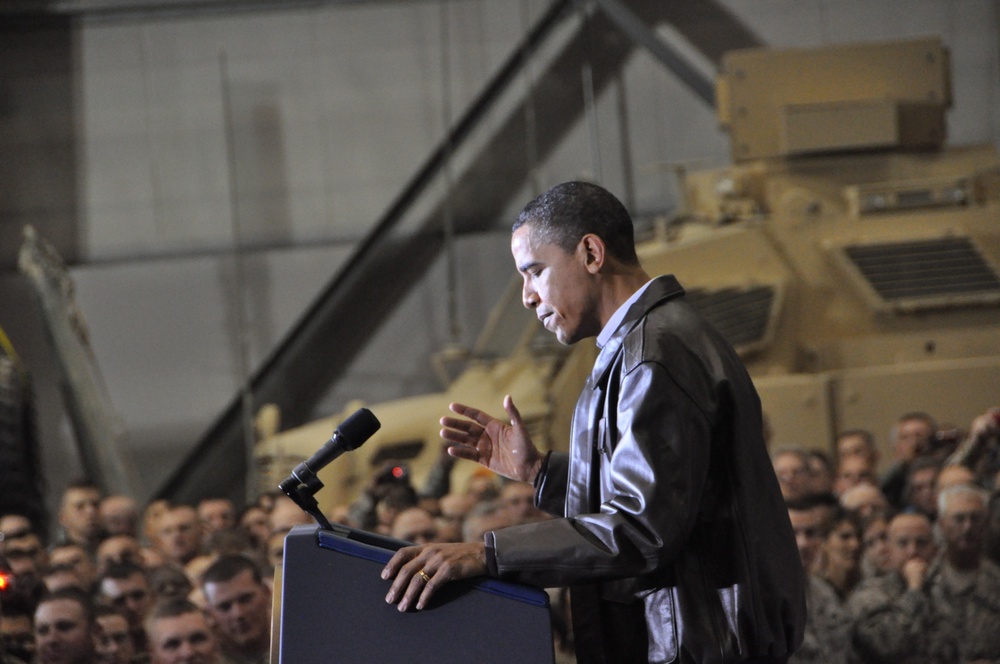 President Obama makes surprise visit to Bagram Airfield