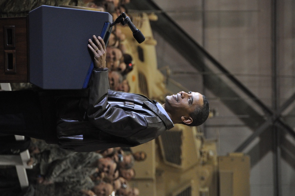 President Obama makes surprise visit to Bagram Airfield