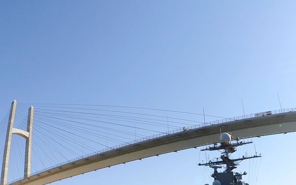 USS Harry S. Truman Under the Freedom Bridge
