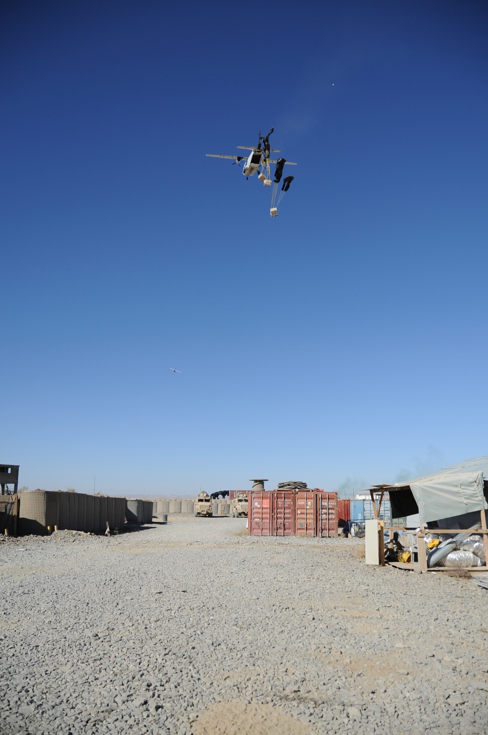 Low-cost, low-altitude delivery system delivers to Currahee units