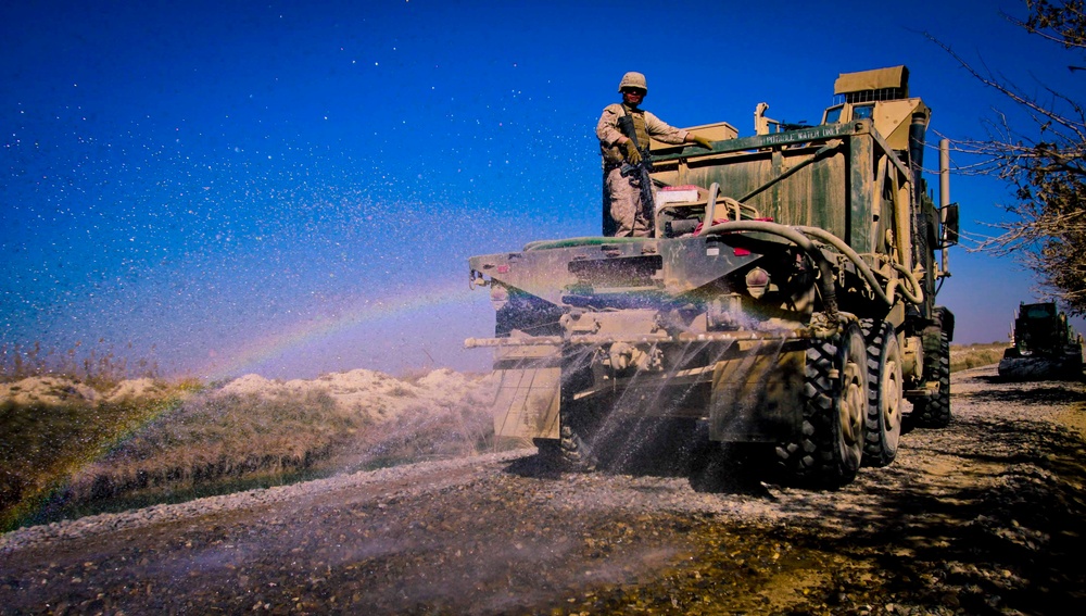 Paving the Way: CLB-3 Engineers improve road in southern Afghanistan