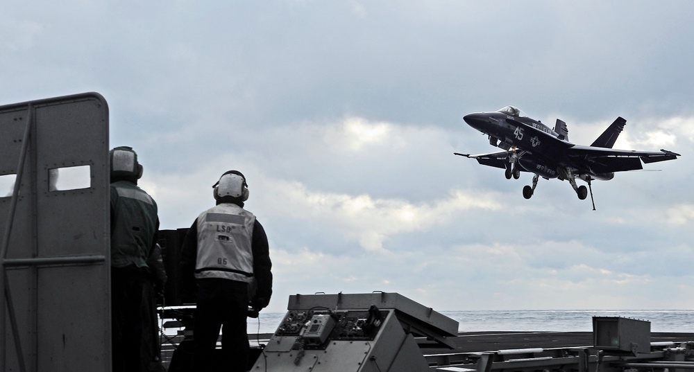 USS George H.W. Bush action