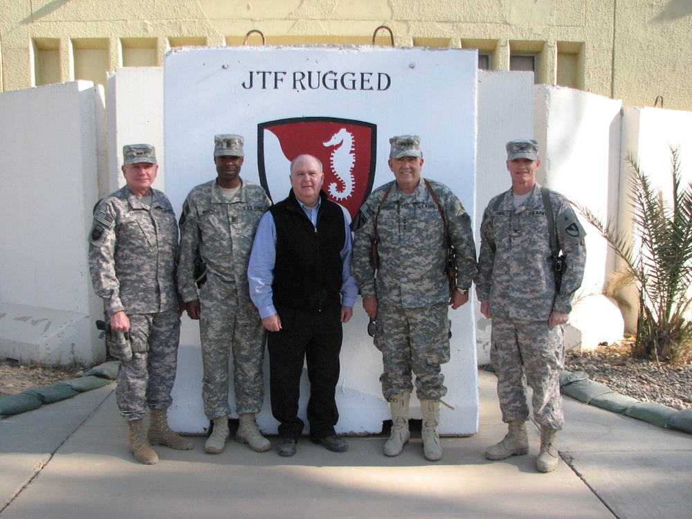 The Honorable Joseph W. Westphal, Under Secretary of the Army visited 36th Engineer Brigade (Task Force Rugged)