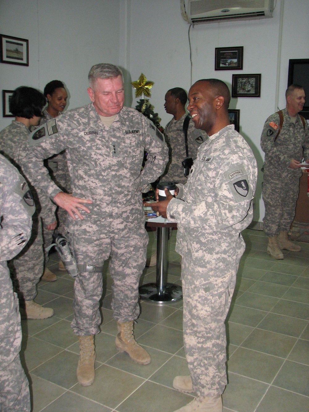 Lt. Gen. Robert Durbin, Special Assistant to the Chief of Staff of the Army for Enterprise Management, at Joint Base Balad, Iraq