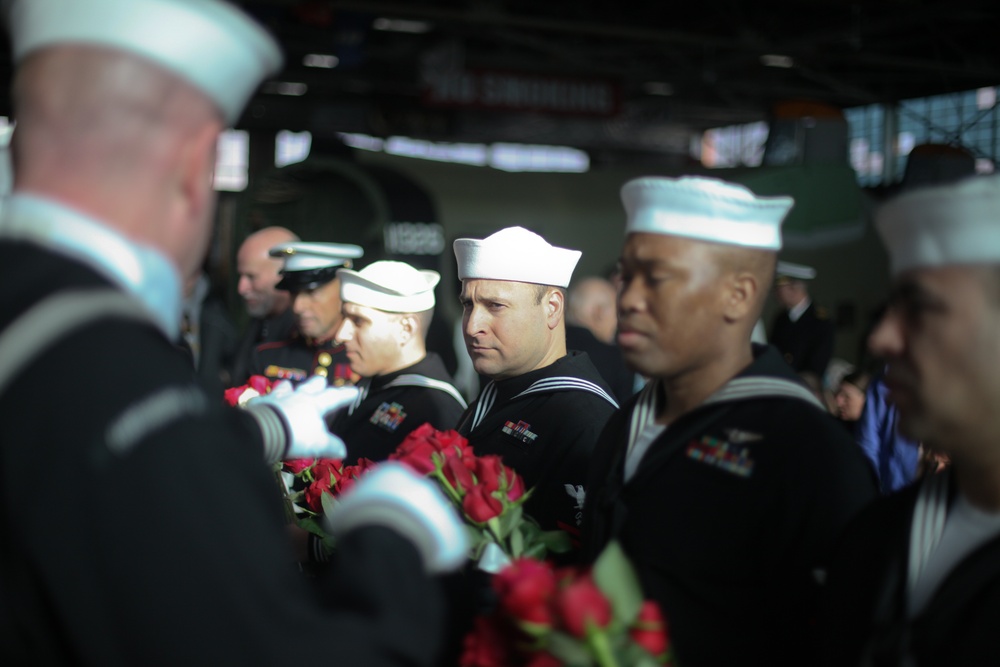 Dropping of the Roses honors 69th Anniversary of Pearl Harbor in NY