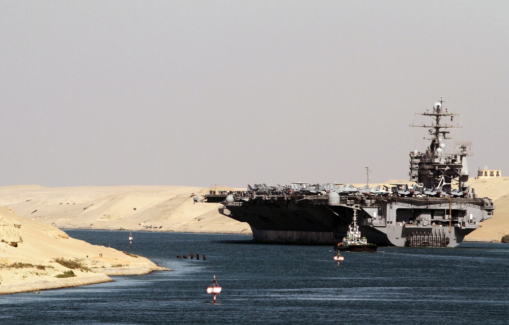 USS Harry S. Truman at the Suez Canal