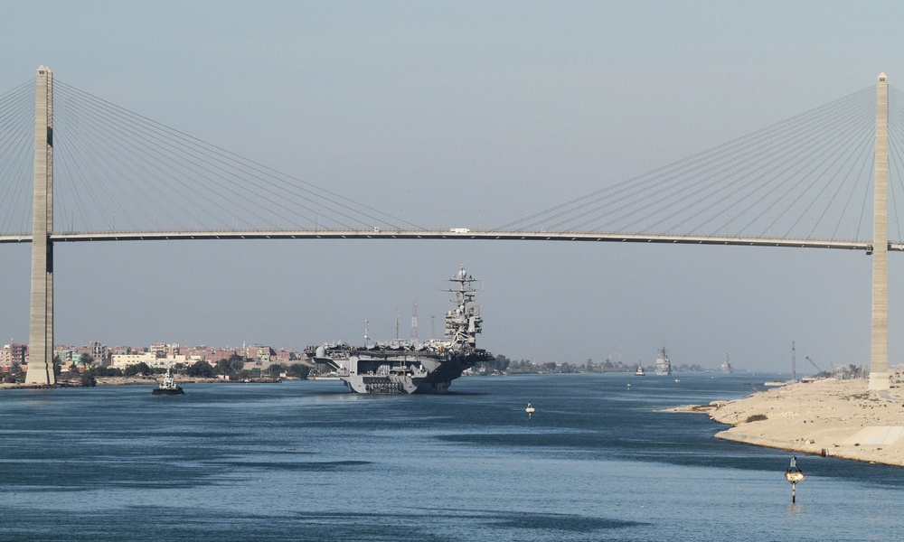 USS Harry S. Truman at the Suez Canal