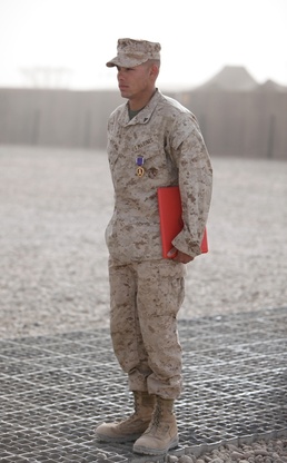 Marine awarded Purple Heart Medal in Afghanistan