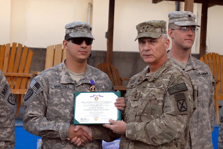 Soldiers receive Purple Heart