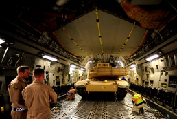 Air Force C-17s deliver Abrams tanks to Afghanistan