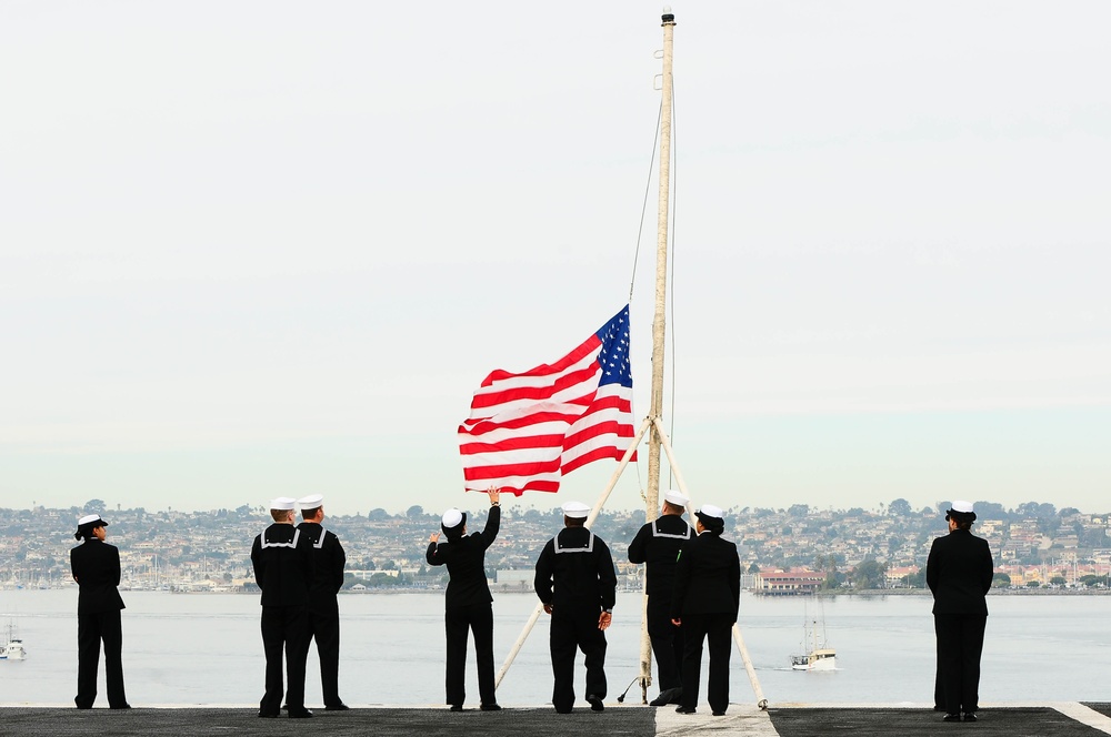 USS Nimitz Departs San Diego