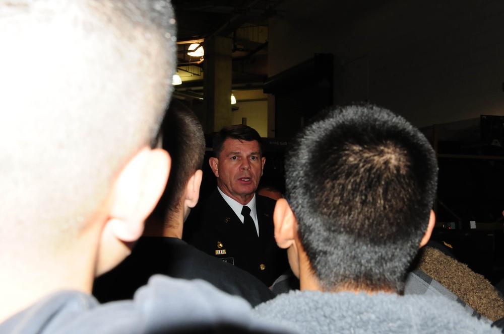Army North, Fort Sam Houston commander enlists young Americans into the United States Army at Spurs game
