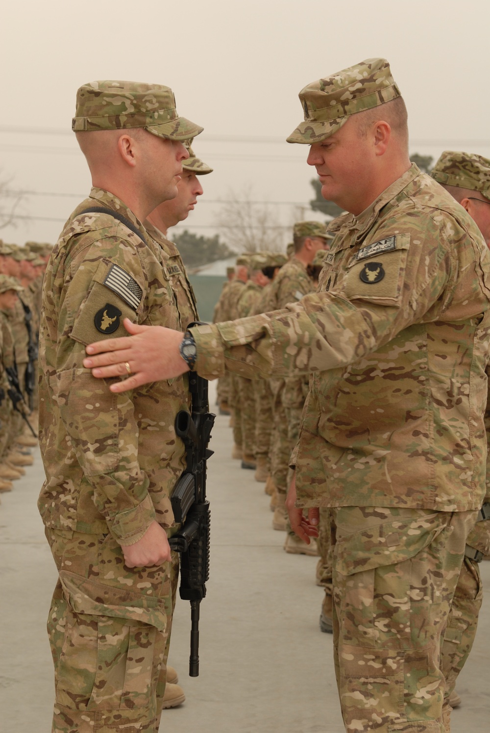 Platoon sergeant awarded combat patch