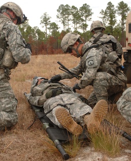 Military Police Practice Medical Evacuation