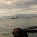 US Coast Guardsmen repairs Haitian dock