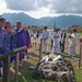 Japanese visitors pray for peace on solemn day