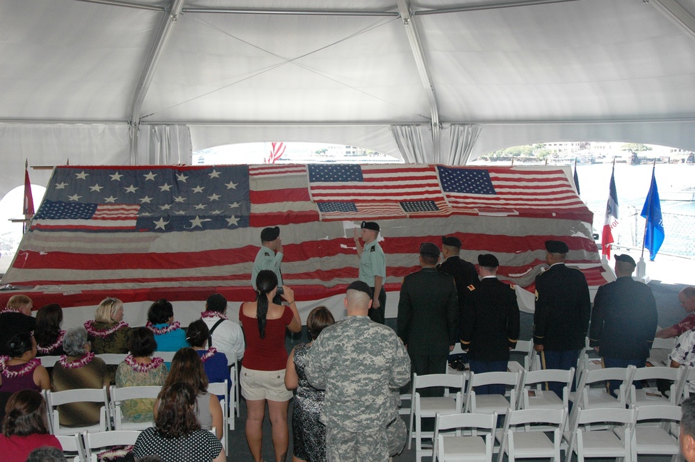 CAB Soldiers re-enlist on USS Missouri