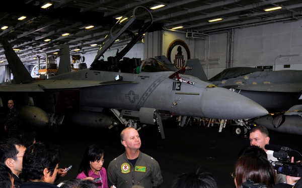 Commander of CAW-5 Talks With Reporters