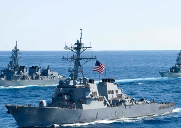 USS John S. McCain Joins Formation For Last Day of Keen Sword 2011
