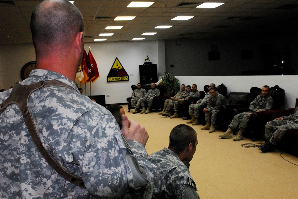 USD-C Soldiers Welcome Wounded Warriors return to Iraq